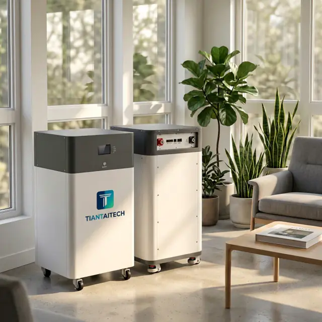 TiantaiTech residential battery in a home solar application