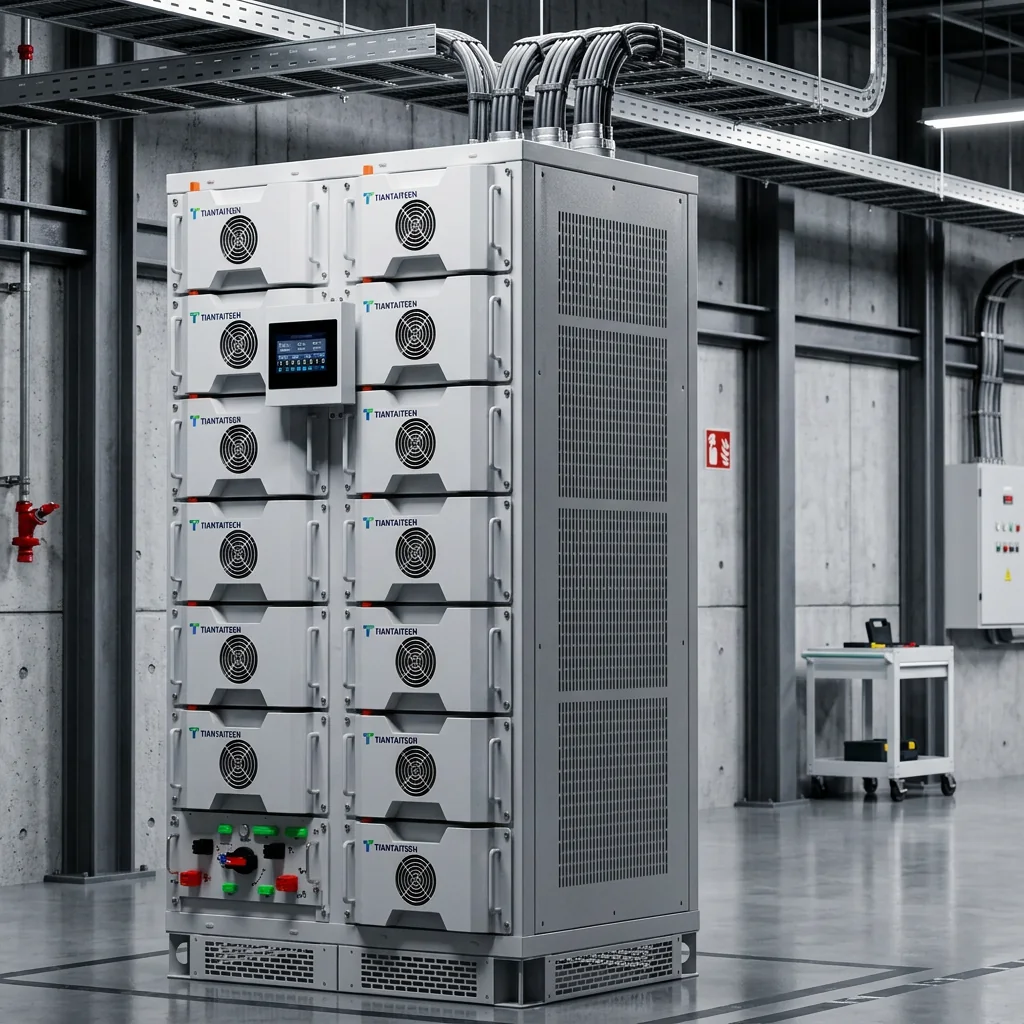 Rack battery system in a manufacturing environment