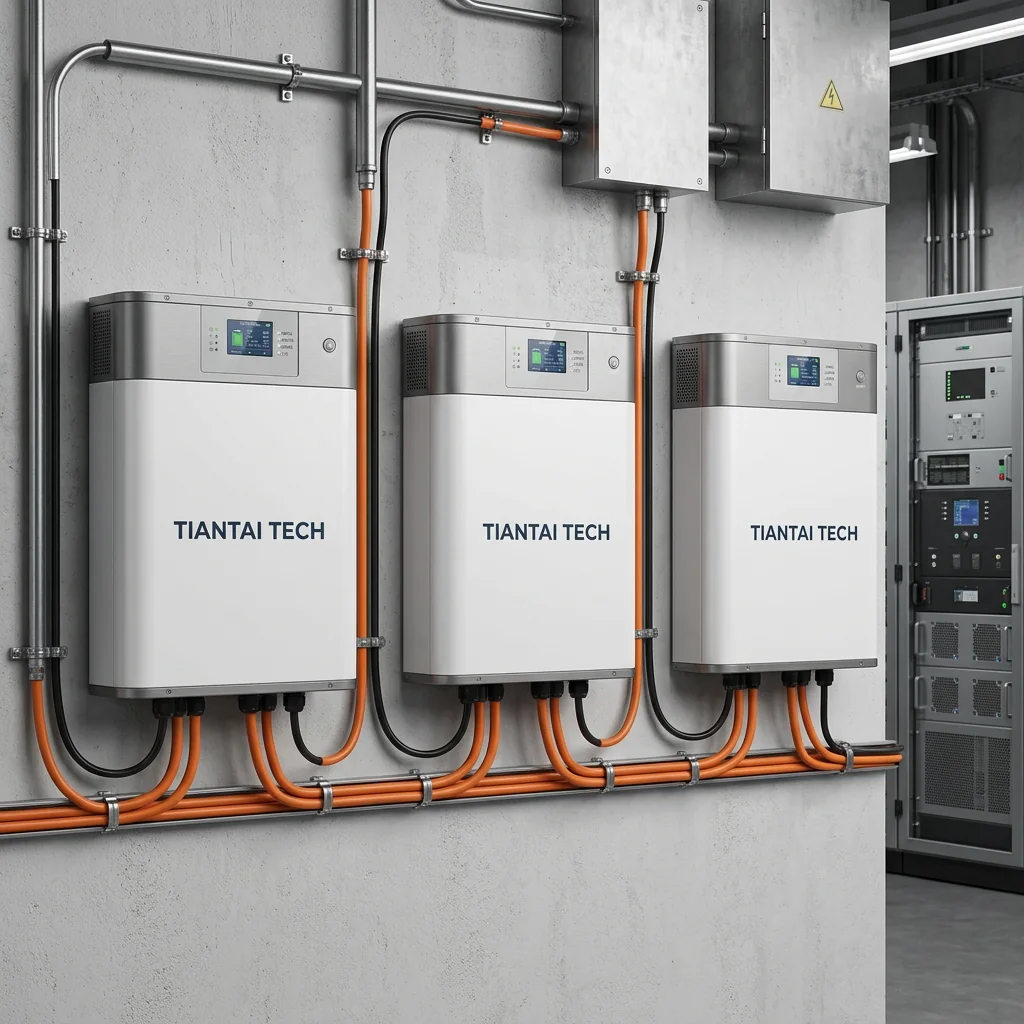 Multiple wall-mounted residential batteries installed together