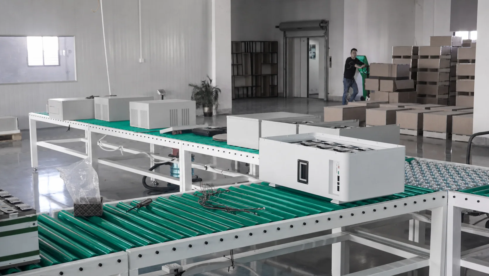 Energy storage equipment production at a manufacturing partner facility