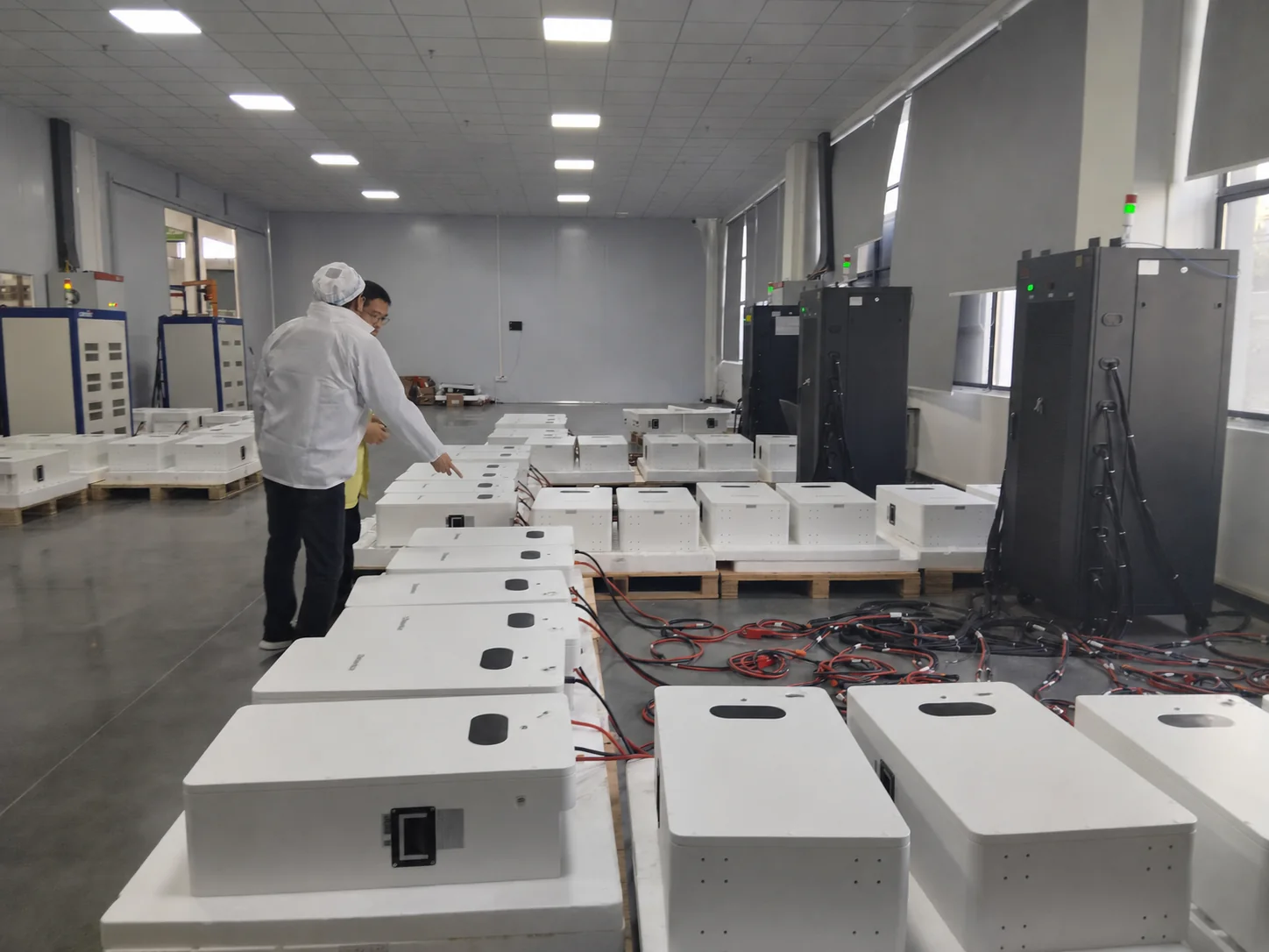 Energy storage product inspection at a manufacturing partner facility